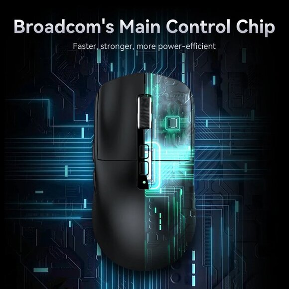 Wireless Tri-Mode Gaming Mouse with RGB Charging Base and Macro Support - Picture 4 of 5